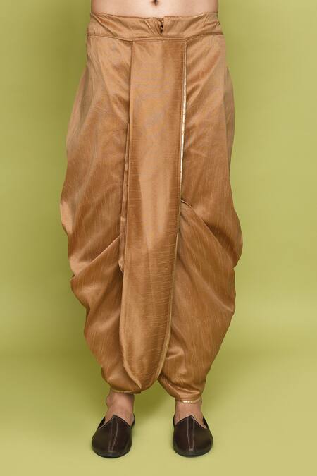 Buy_Arihant Rai Sinha_Blue Silk, Polyester Sequins, Embroidery Swirl Kurta With Dhoti Pant 