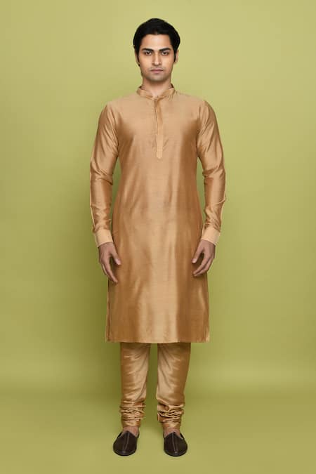 Shop Arihant Rai Sinha Black Velvet, Silk Bundi With Beige Kurta Online at Aza Fashions Shop_Arihant Rai Sinha_Black Velvet, Silk Bundi With Beige Kurta _Online_at_Aza_Fashions