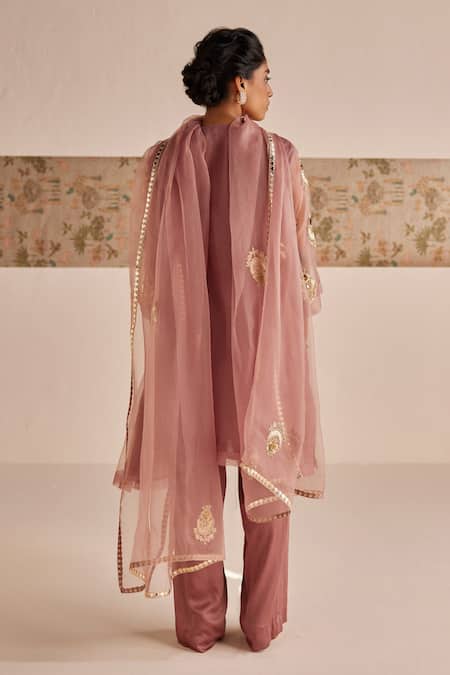 Esha Arora Zardozi Embroidered Kurta Pant Set 
