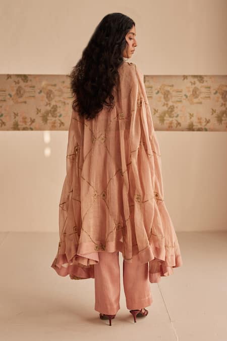 Esha Arora Zardozi Embroidered Cape Pant Set 