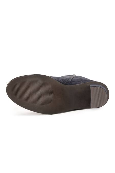 Buy_Dang Shoes_Blue Iolanda Plain Round Toe Long Boots _Online_at_Aza_Fashions
