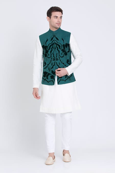 Arun verma Damask Bloom Embroidered Bundi 