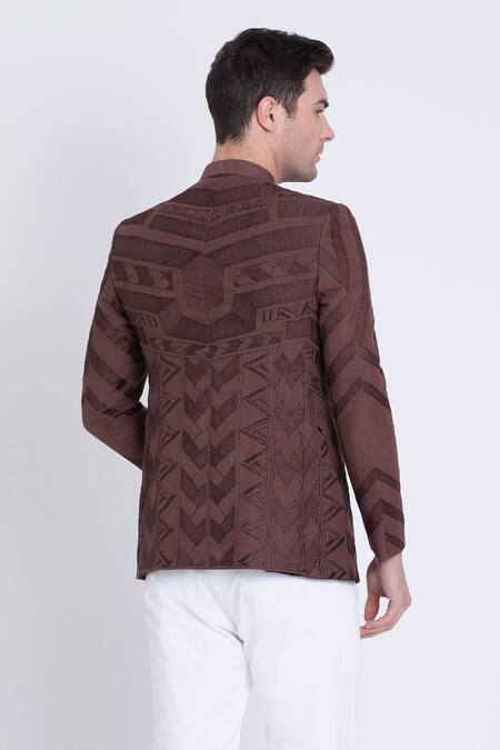 Arun Verma Aztec Resham Embroidered Bandhgala 