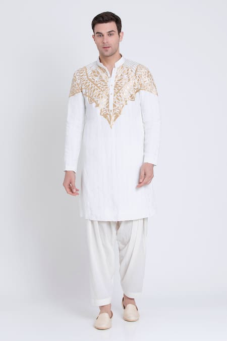 Arun verma Applique Embroidered Kurta With Dhoti Pant 