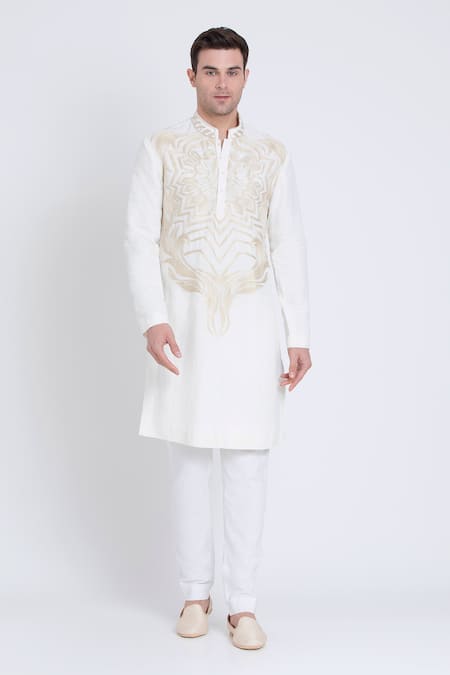 Arun verma Resham Embroidered Kurta With Pant 