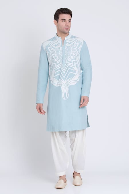 Arun verma Patch Work Embellished Straight Kurta With Pant 