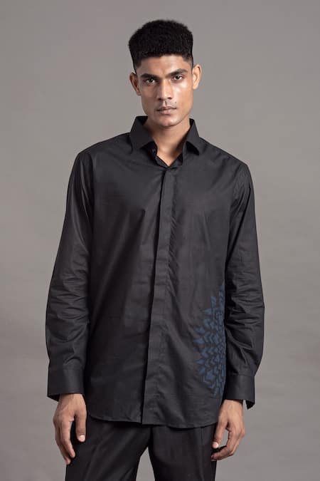 Arun verma Geometric Applique Embellished Shirt 