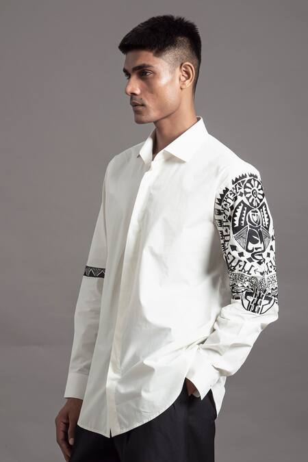 Arun Verma Sleeve Embroidered Shirt 
