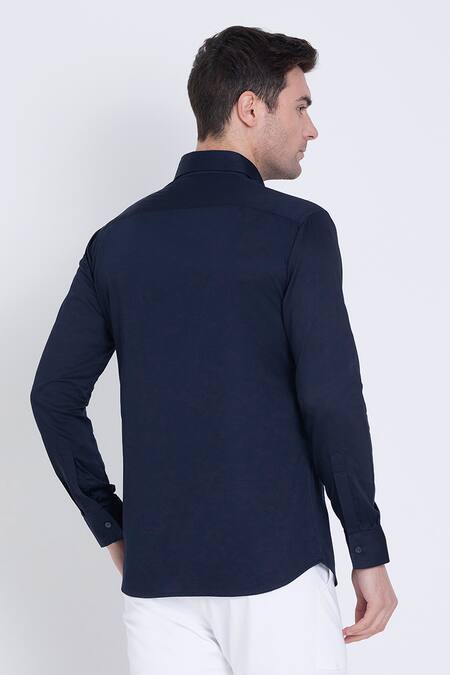 Arun Verma Geometric Patch Embroidered Front Shirt 