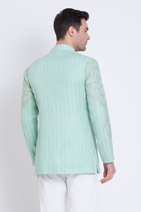 Arun Verma Resham Embroidered Short Kurta & Pant Set 