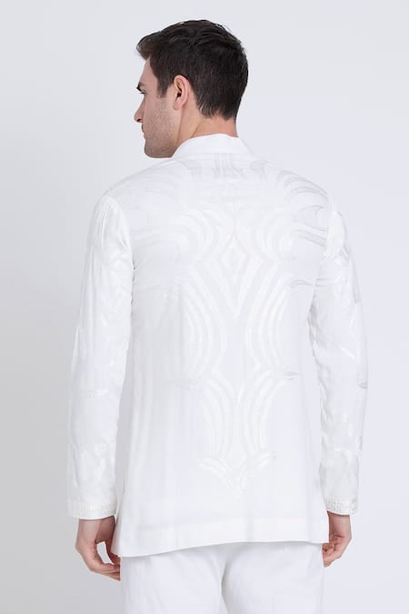 Arun Verma Cotton Silk Embroidered Kurta & Pant Set 