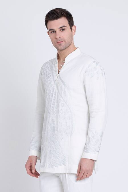 Arun Verma Geometric Embroidered Kurta & Pant Set 