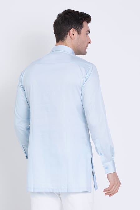 Arun Verma Geometric Patchwork Embroidered Shirt 