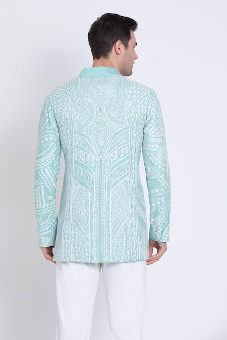 Arun Verma Floral Embroidered Kurta With Pant 