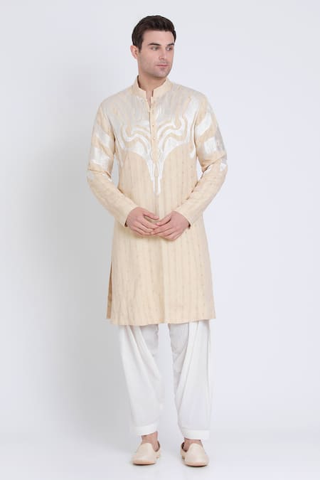 Arun verma Geometric Pattern Embroidered Kurta With Pant 