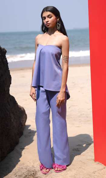 Buy_Dash And Dot_Purple Cotton, Polyester, Viscose Sweetheart Neck Top And Pant Set _Online_at_Aza_Fashions