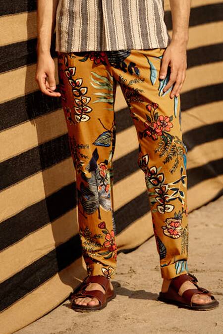 Shop Dash And Dot Multi Color Cotton Turn Up Printed Pant Online at Aza Fashions Shop_Dash And Dot_Multi Color Cotton Turn Up Printed Pant _Online_at_Aza_Fashions