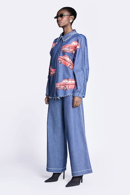 Shahin Mannan Denim Flared Pant 