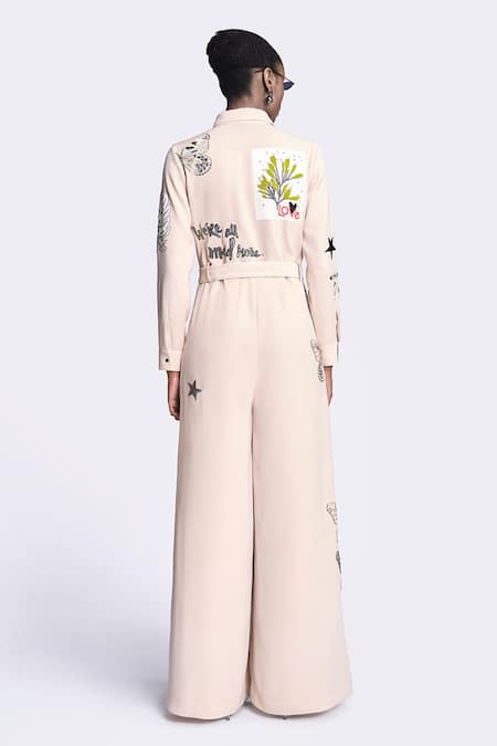 Shahin Mannan Fish Patch Embroidered Jumpsuit 