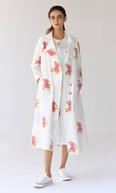 Cotton and Clay Floral Hand Block Print Dress & Jacket 