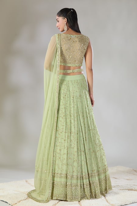 Astha Narang Heavy Jaal Work Lehenga Set 