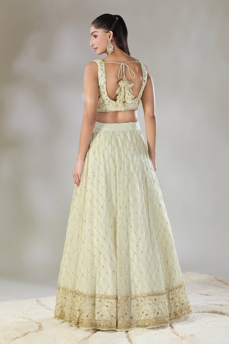 Astha Narang Floral Jaal Embroidered Lehenga Set 