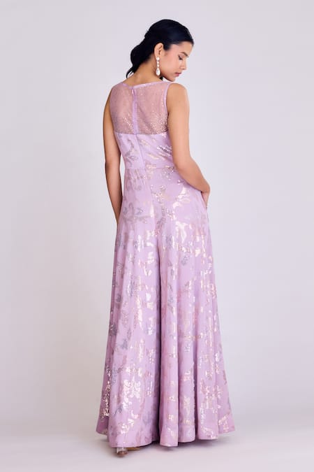 Basanti - Kapde Aur Koffee Floral Sequin Embroidered Jumpsuit 