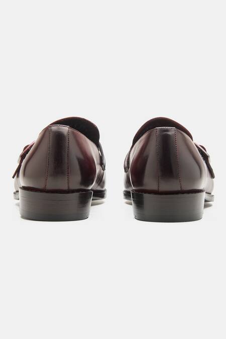 Shop Kozasko Maroon Burgundy Goodyear Welted Loafers Online at Aza Fashions Shop_Kozasko_Maroon Burgundy Goodyear Welted Loafers _Online_at_Aza_Fashions