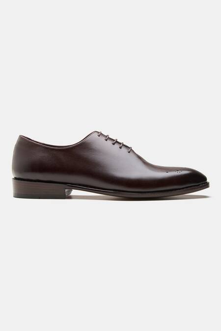 Kozasko Brown Brogue Cutwork Oxfords Online at Aza Fashions Kozasko_Brown Brogue Cutwork Oxfords _Online_at_Aza_Fashions