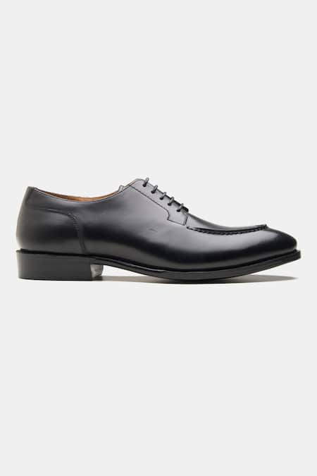 Kozasko Black Goodyear Welted Split Toe Derby Shoes Online at Aza Fashions Kozasko_Black Goodyear Welted Split Toe Derby Shoes _Online_at_Aza_Fashions