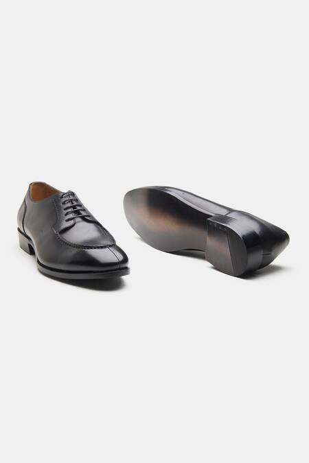 Shop Kozasko Black Goodyear Welted Split Toe Derby Shoes Online at Aza Fashions Shop_Kozasko_Black Goodyear Welted Split Toe Derby Shoes _Online_at_Aza_Fashions