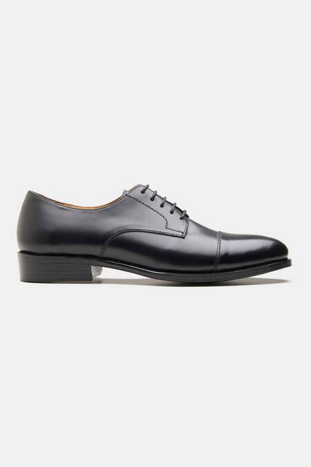 Kozasko Black Goodyear Welted Captoe Derby Shoes Online at Aza Fashions Kozasko_Black Goodyear Welted Captoe Derby Shoes _Online_at_Aza_Fashions