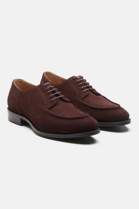 Buy_Kozasko_Brown Suede Derby Shoes _Online_at_Aza_Fashions