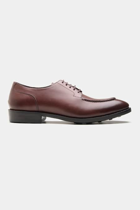 Kozasko_Brown Goodyear Welted Split Toe Derby Shoes _Online_at_Aza_Fashions