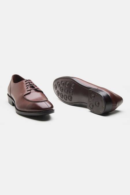Shop_Kozasko_Brown Goodyear Welted Split Toe Derby Shoes _Online_at_Aza_Fashions
