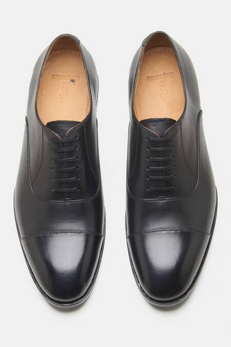 Kozasko Black Goodyear Welted Classic Captoe Oxfords  2