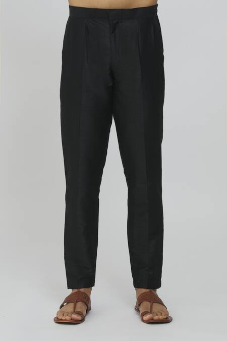 Rng Safawala_Blue Cotton, Silk Floral Print Kurta And Mexican Pant Set _at_Aza_Fashions