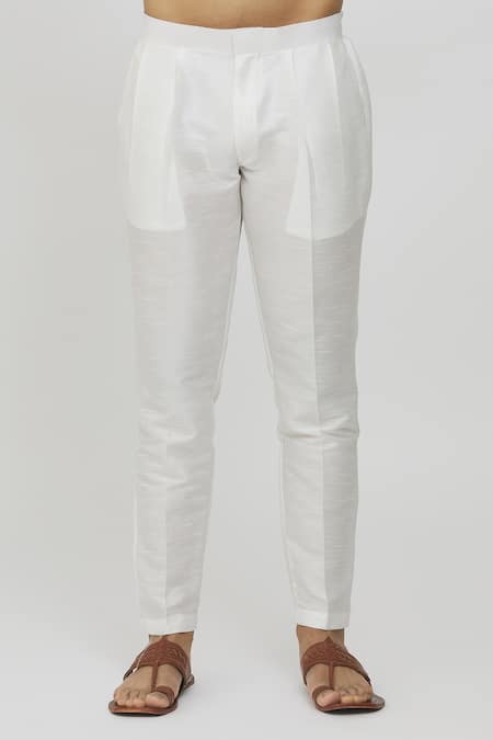 Rng Safawala Yellow Brocade, Silk Embroidery Printed Jacket And Off White Kurta Set at Aza Fashions Rng Safawala_Yellow Brocade, Silk Embroidery Printed Jacket And Off White Kurta Set _at_Aza_Fashions