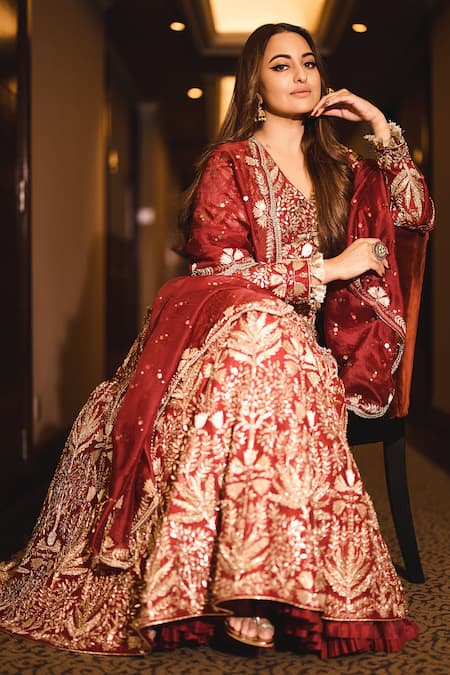 Payal Singhal Resham Embroidered Bridal Lehenga Set 