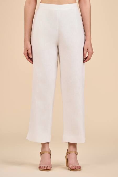 Origani Pink Linen, Voile Embroidery Petal Garden Floral Cutwork Shirt And Pant Set at Aza Fashions Origani_Pink Linen, Voile Embroidery Petal Garden Floral Cutwork Shirt And Pant Set _at_Aza_Fashions