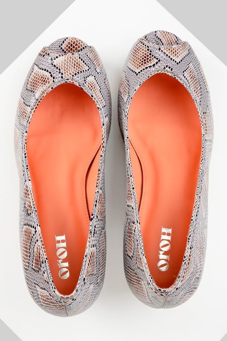 Oroh Multi Color Zamora Snake Print Wedges Online at Aza Fashions Oroh_Multi Color Zamora Snake Print Wedges _Online_at_Aza_Fashions