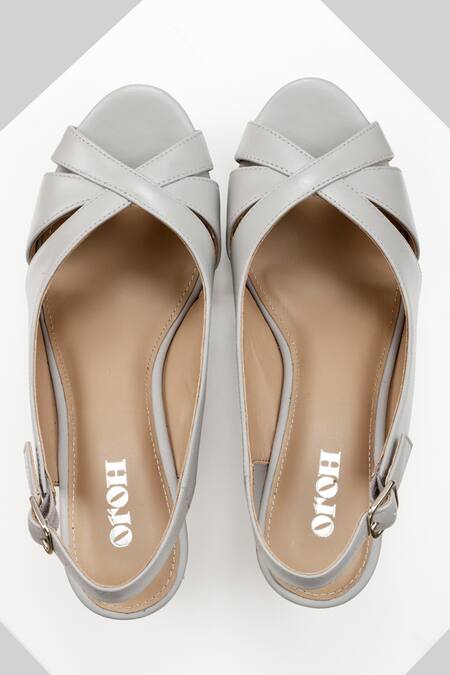 Oroh Grey Segovia Criss Cross Wedges Online at Aza Fashions Oroh_Grey Segovia Criss Cross Wedges _Online_at_Aza_Fashions