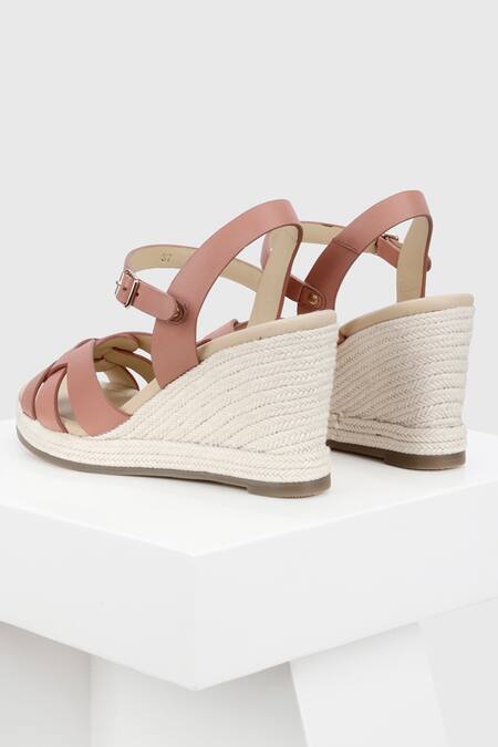 Buy Oroh Pink Yute Criss Cross Strap Wedges Online at Aza Fashions Buy_Oroh_Pink Yute Criss Cross Strap Wedges _Online_at_Aza_Fashions