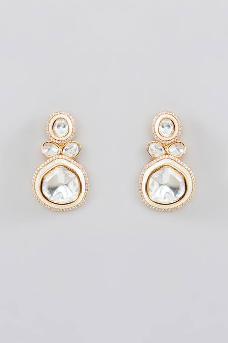 Zevar By Geeta_Gold Plated Diamonds, Stones Amala Layered Kundan Embellished Jewellery Set_Online_at_Aza_Fashions