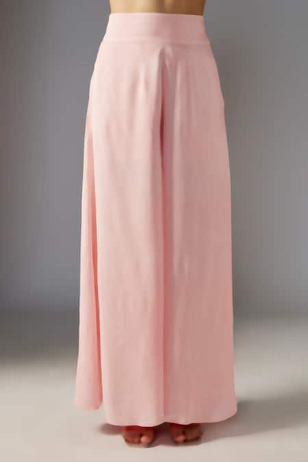 Buy_Maisolos_Pink Net, Crepe, Satin Sequins, Beads, Floral Embellished Cape Sharara Set _Online_at_Aza_Fashions