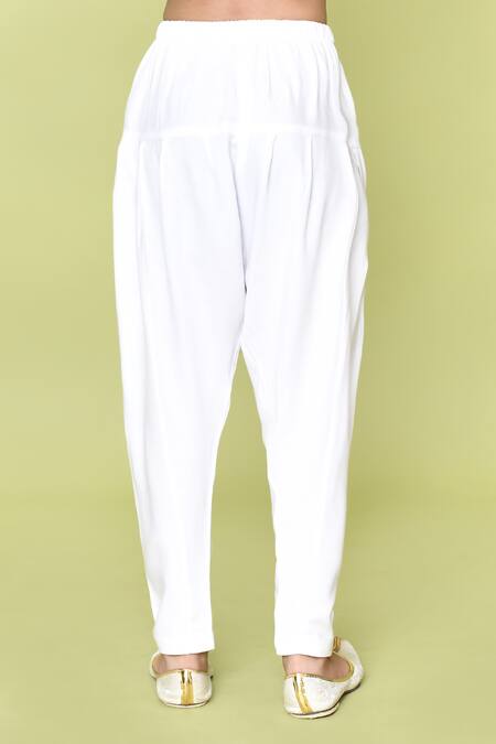 Petite Pomme_Blue Jacquard, Cotton, Rayon Checkered Woven Pathani Kurta And Pyjama Set _Online_at_Aza_Fashions