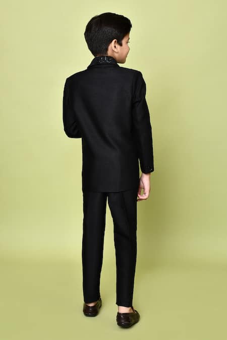 Petite Pomme Black Embellished Suit Set 