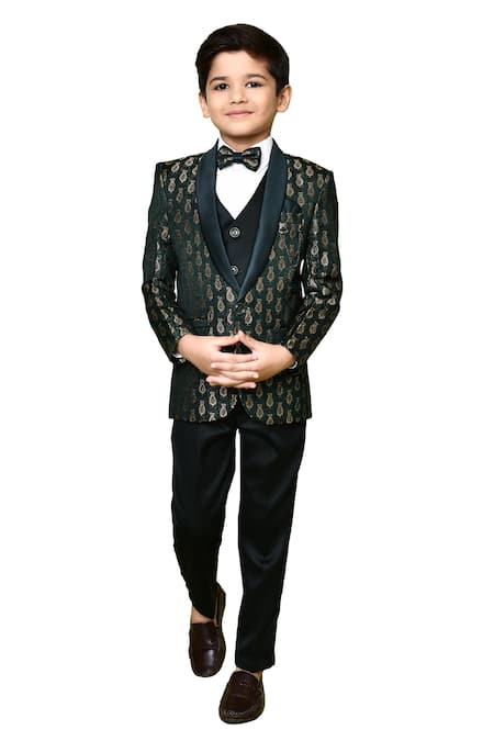 Samyukta Singhania Green Cotton Satin, Jacquard, Polyester Bottle Paisley Woven Suit Set at Aza Fashions Samyukta Singhania_Green Cotton Satin, Jacquard, Polyester Bottle Paisley Woven Suit Set _at_Aza_Fashions