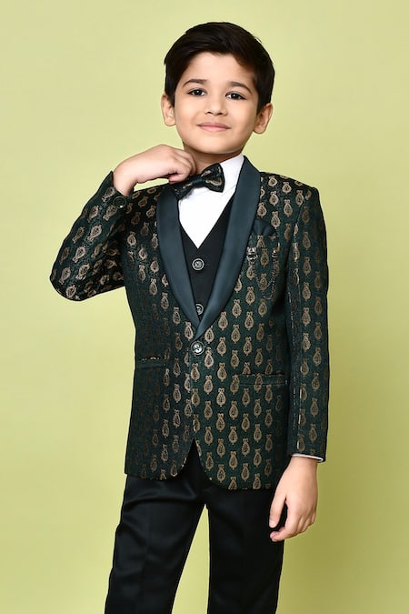 Buy Samyukta Singhania Green Cotton Satin, Jacquard, Polyester Bottle Paisley Woven Suit Set Buy_Samyukta Singhania_Green Cotton Satin, Jacquard, Polyester Bottle Paisley Woven Suit Set
