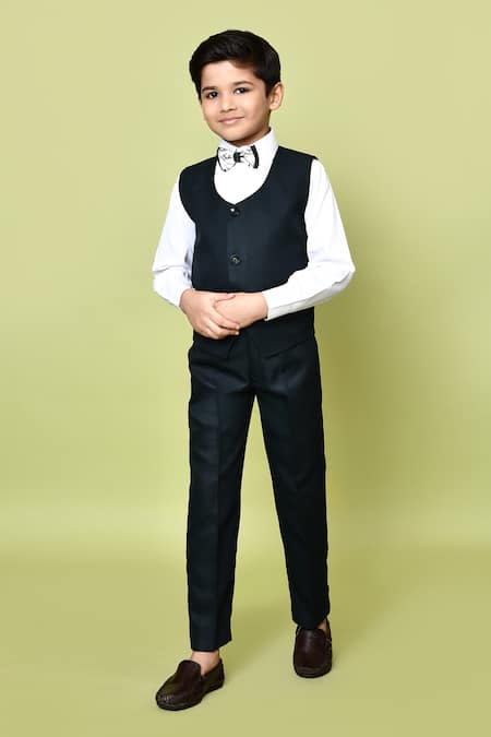 Buy_Petite Pomme_White Polyester, Terrycloth, Cotton Embroidery Blooming Tree Print Suit Set_Online_at_Aza_Fashions